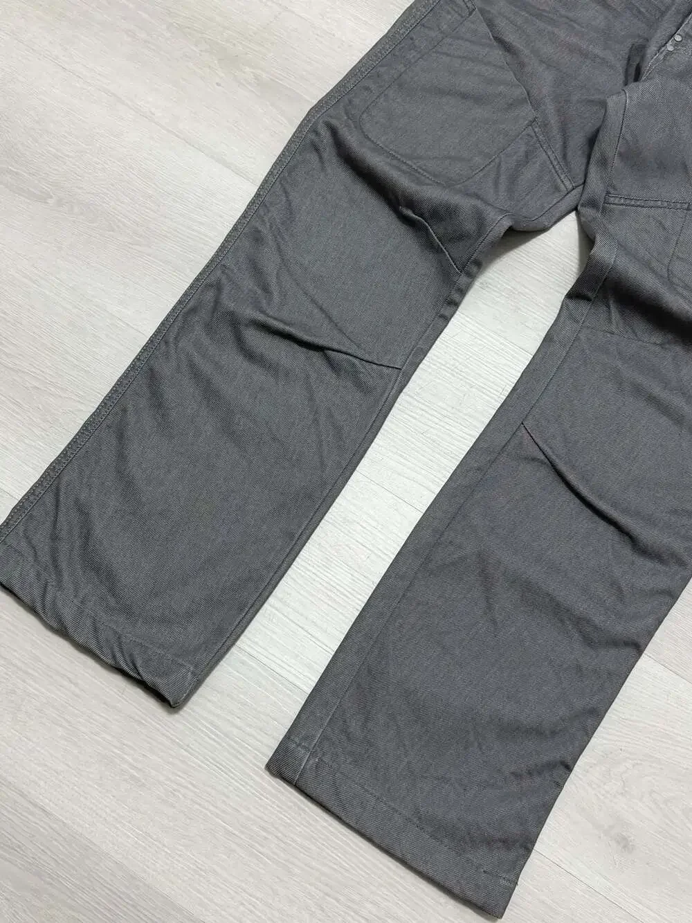 Parasuco Mens Gray Herringbone Twill Utility Cargo Flap Pockets #9BRASCO 32